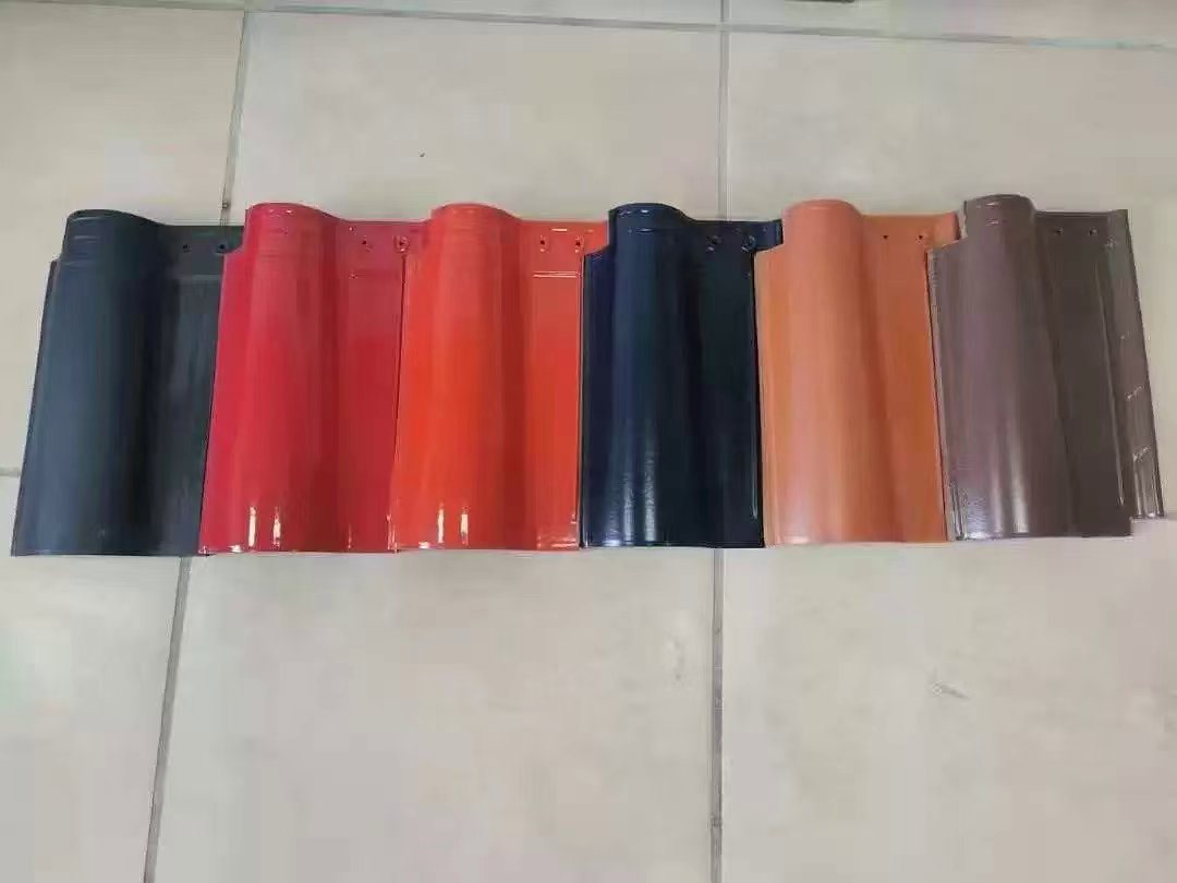 多色屋面瓦实物排列对照