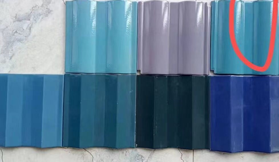 铁红色屋面瓦实物色样